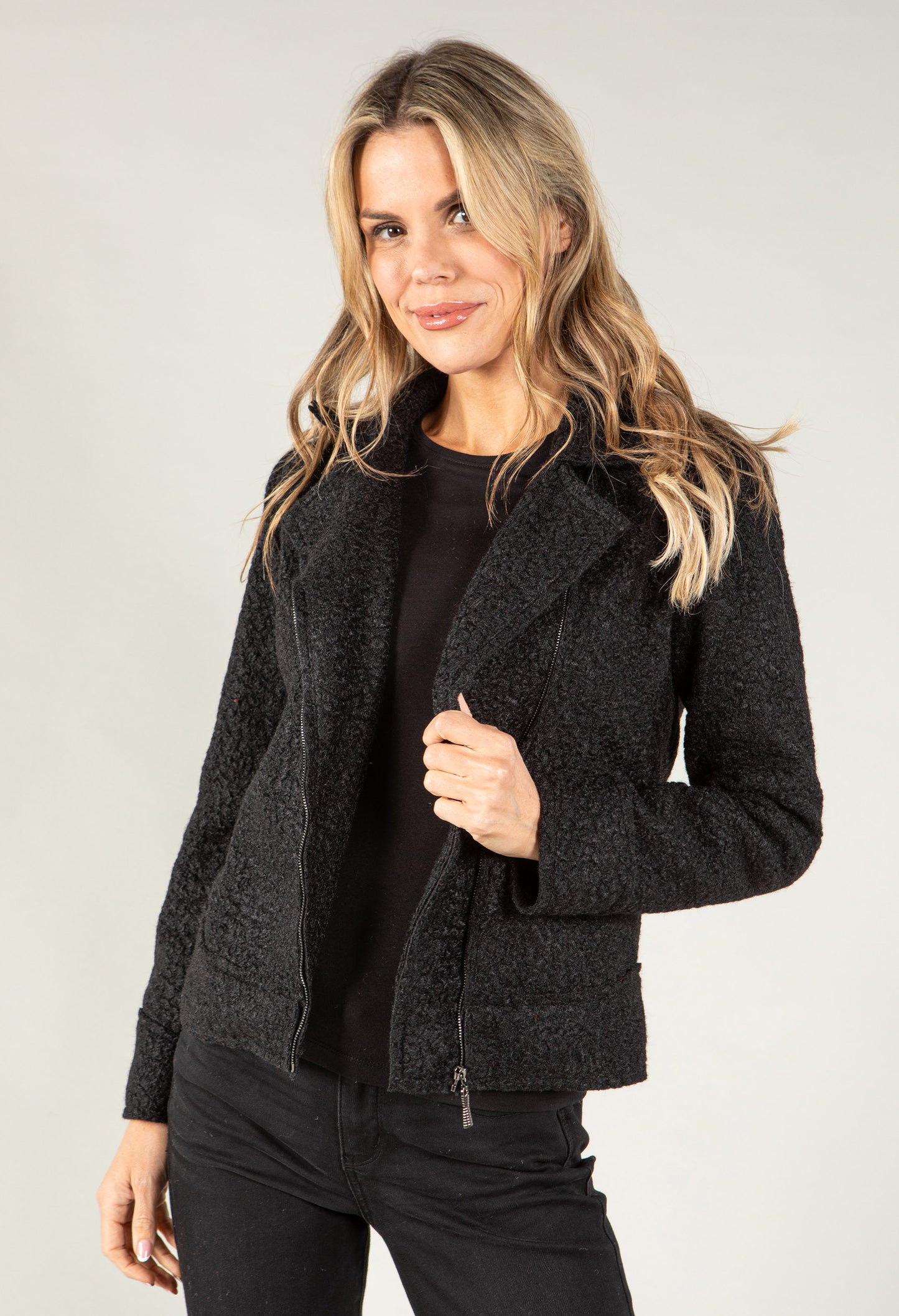 Boiled Wool Biker Jacket