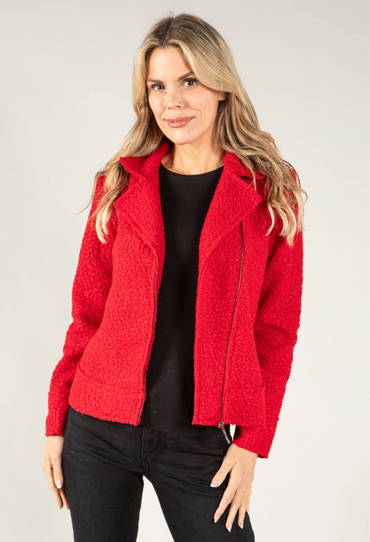 Boiled Wool Biker Jacket