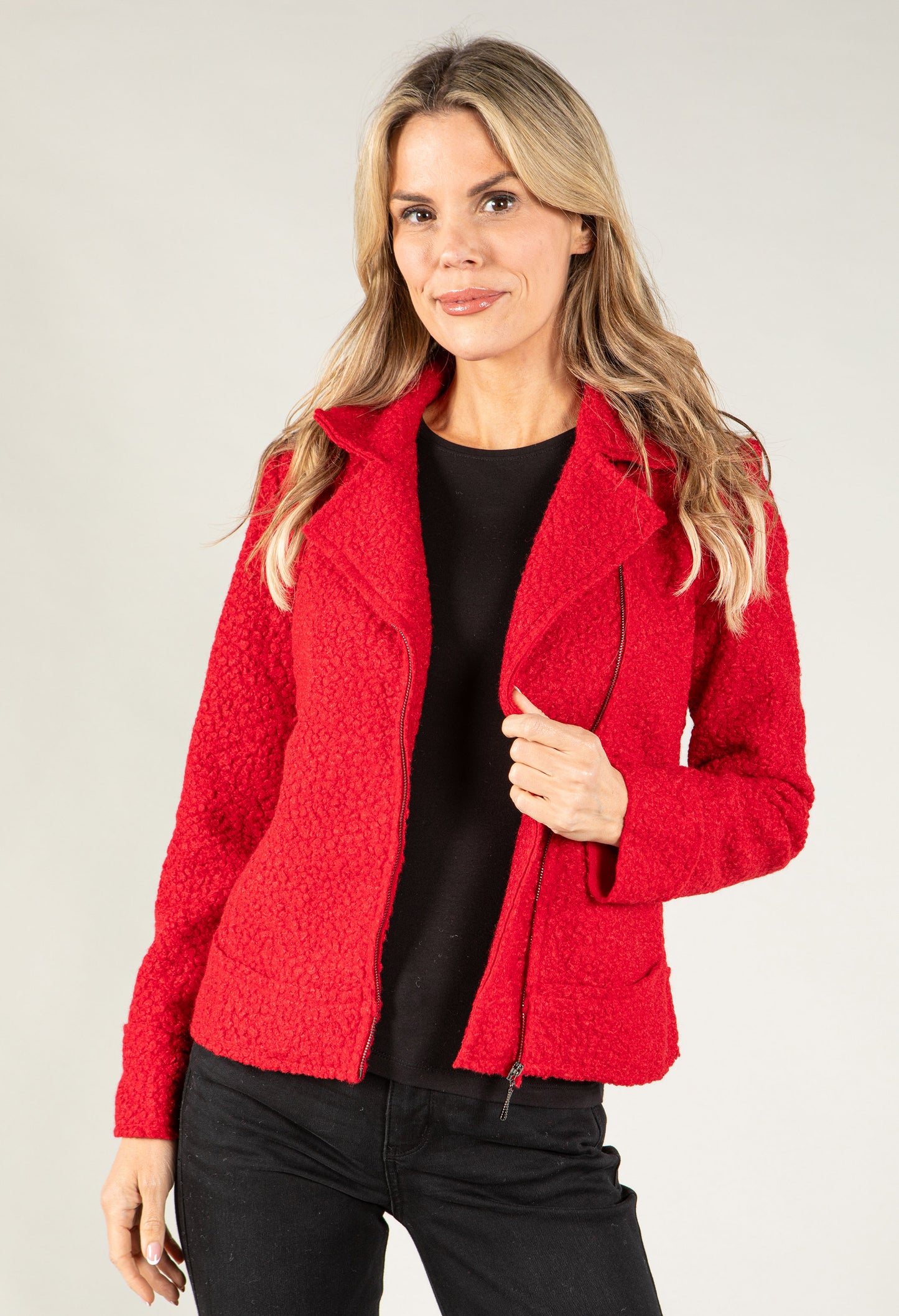 Boiled Wool Biker Jacket