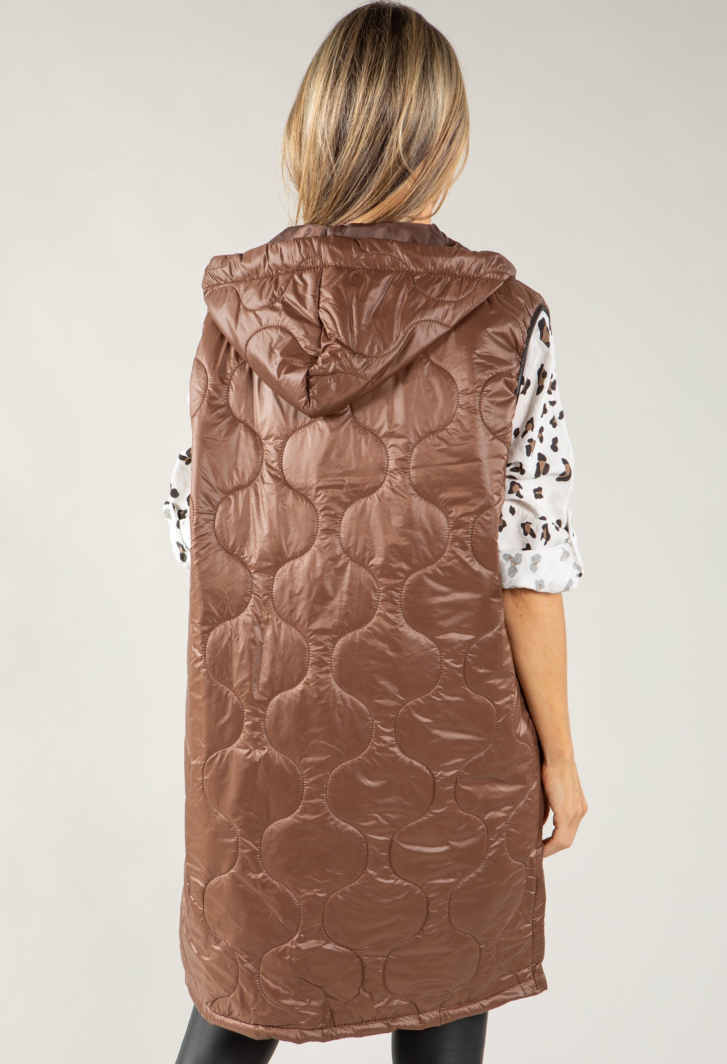 Longline Quilted Gilet