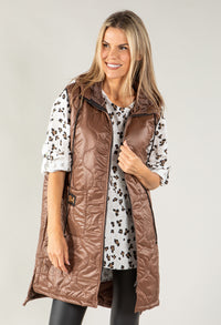 Longline Quilted Gilet