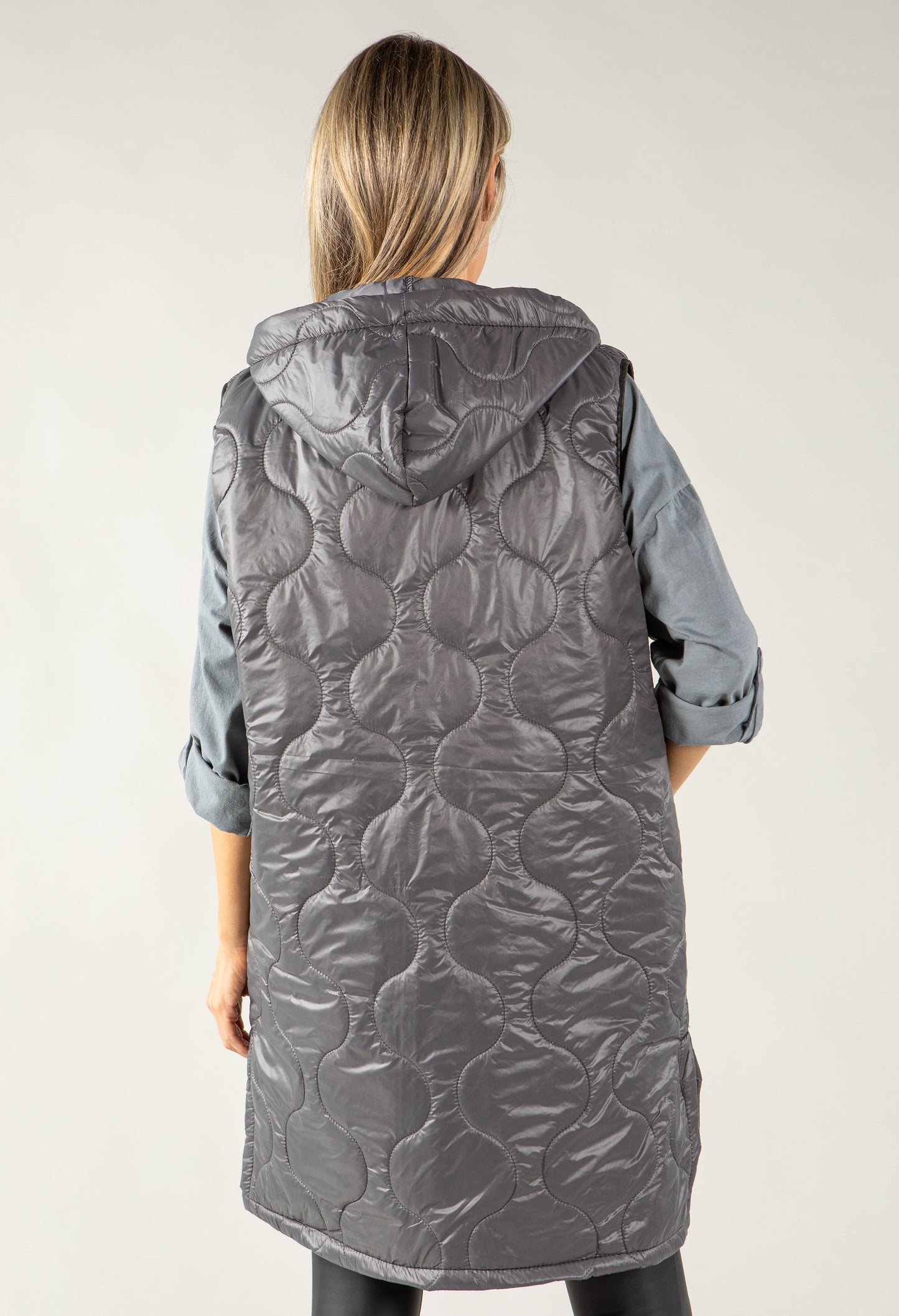 Longline Quilted Gilet