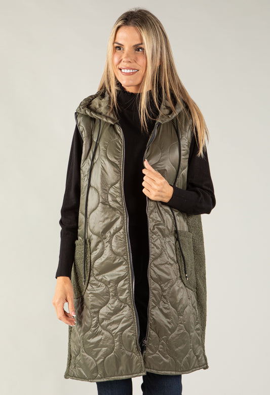 Boiled Wool Detail Gilet