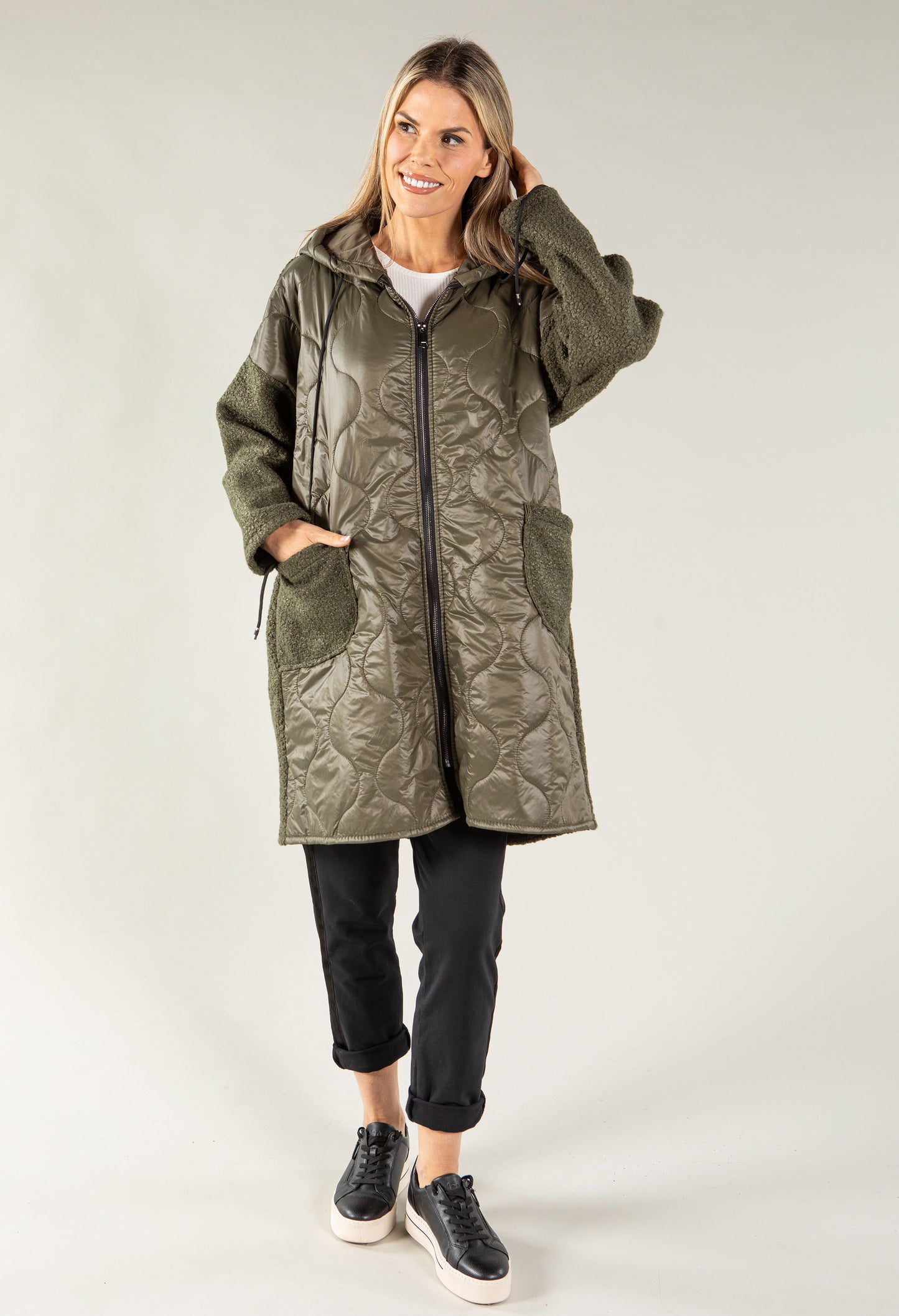 Boiled Wool Quilted Jacket