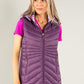 Padded Gilet with Abstract Print Lining