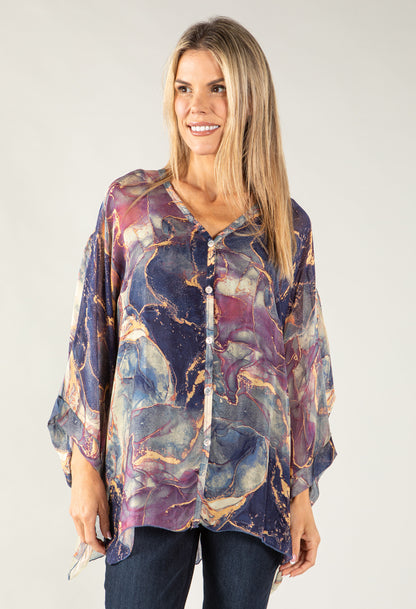 Marble Silk Shirt