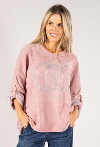 Cord Feel Diamante Jumper