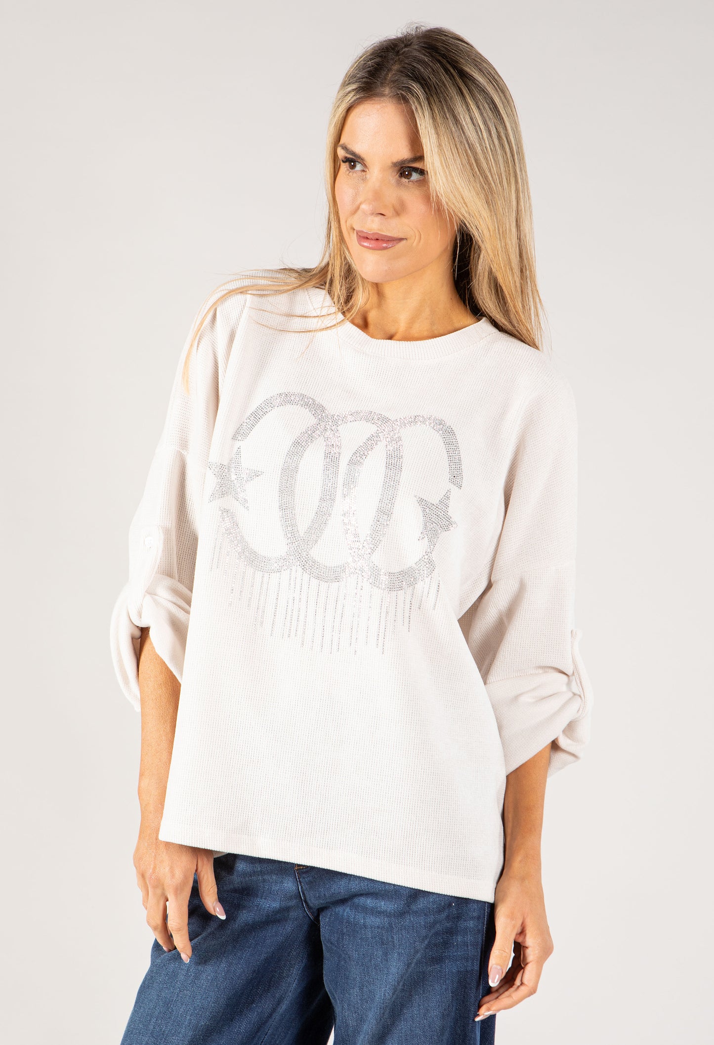 Cord Feel Diamante Jumper