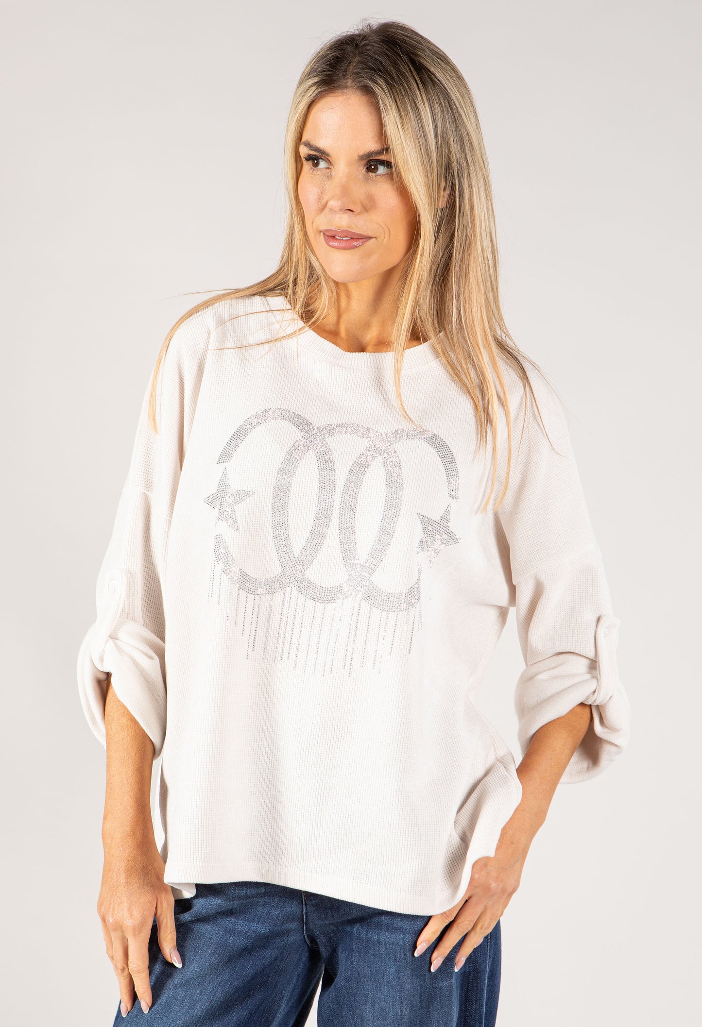 Cord Feel Diamante Jumper