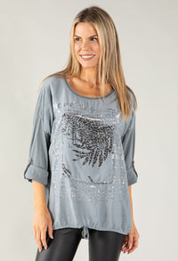 Graphic Front Relaxed Fit Top