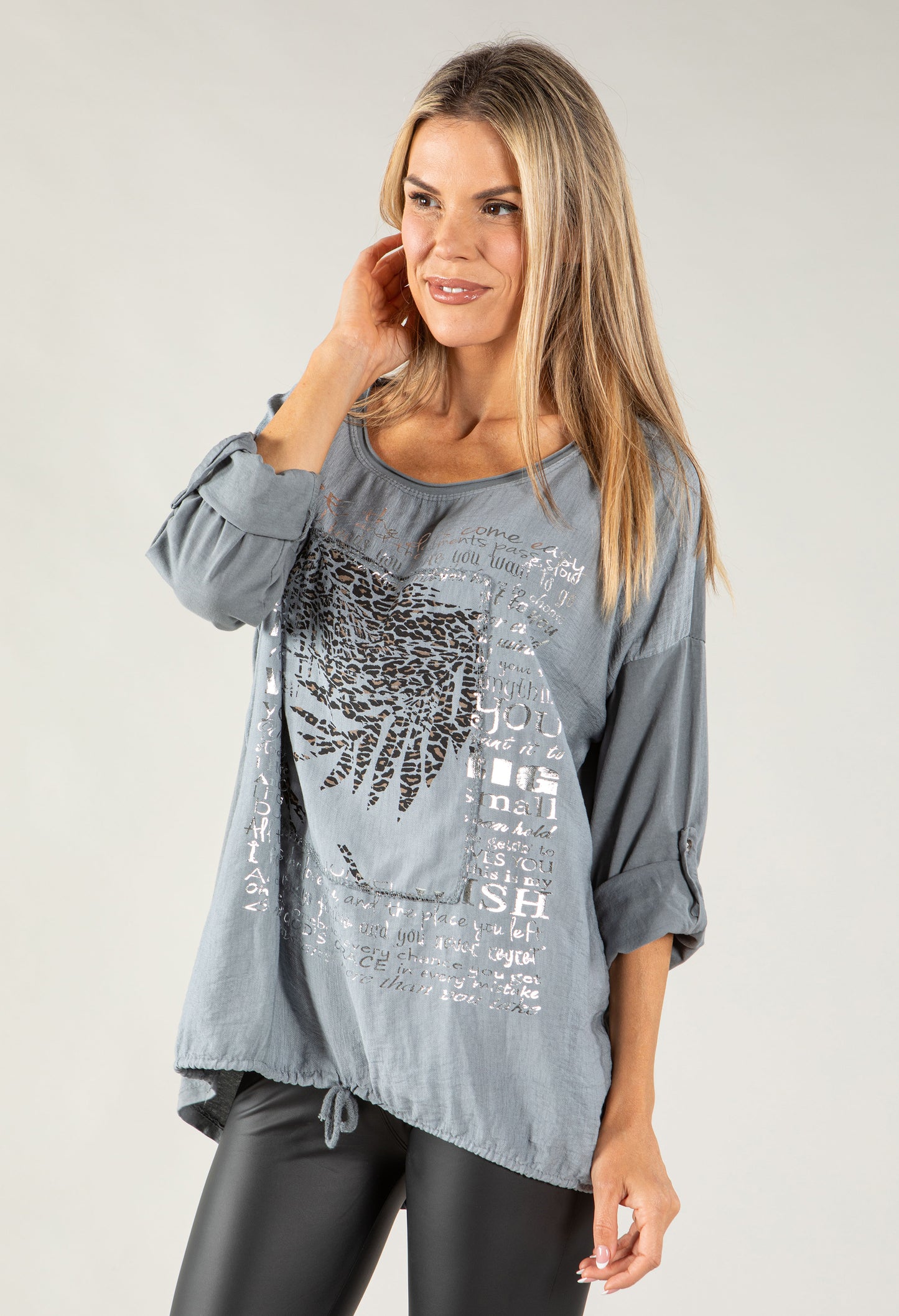 Graphic Front Relaxed Fit Top