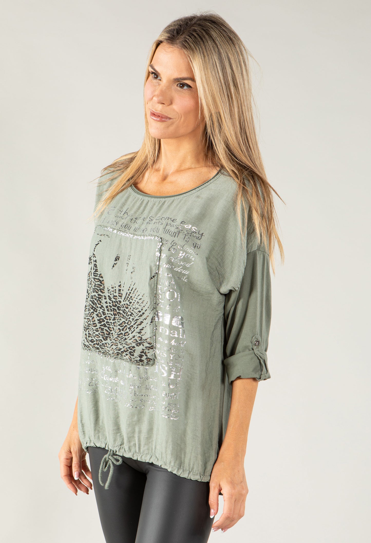 Graphic Front Relaxed Fit Top