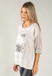 Graphic Front Relaxed Fit Top