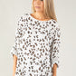 Leopard Print Crinkle Effect Top