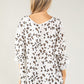 Leopard Print Crinkle Effect Top