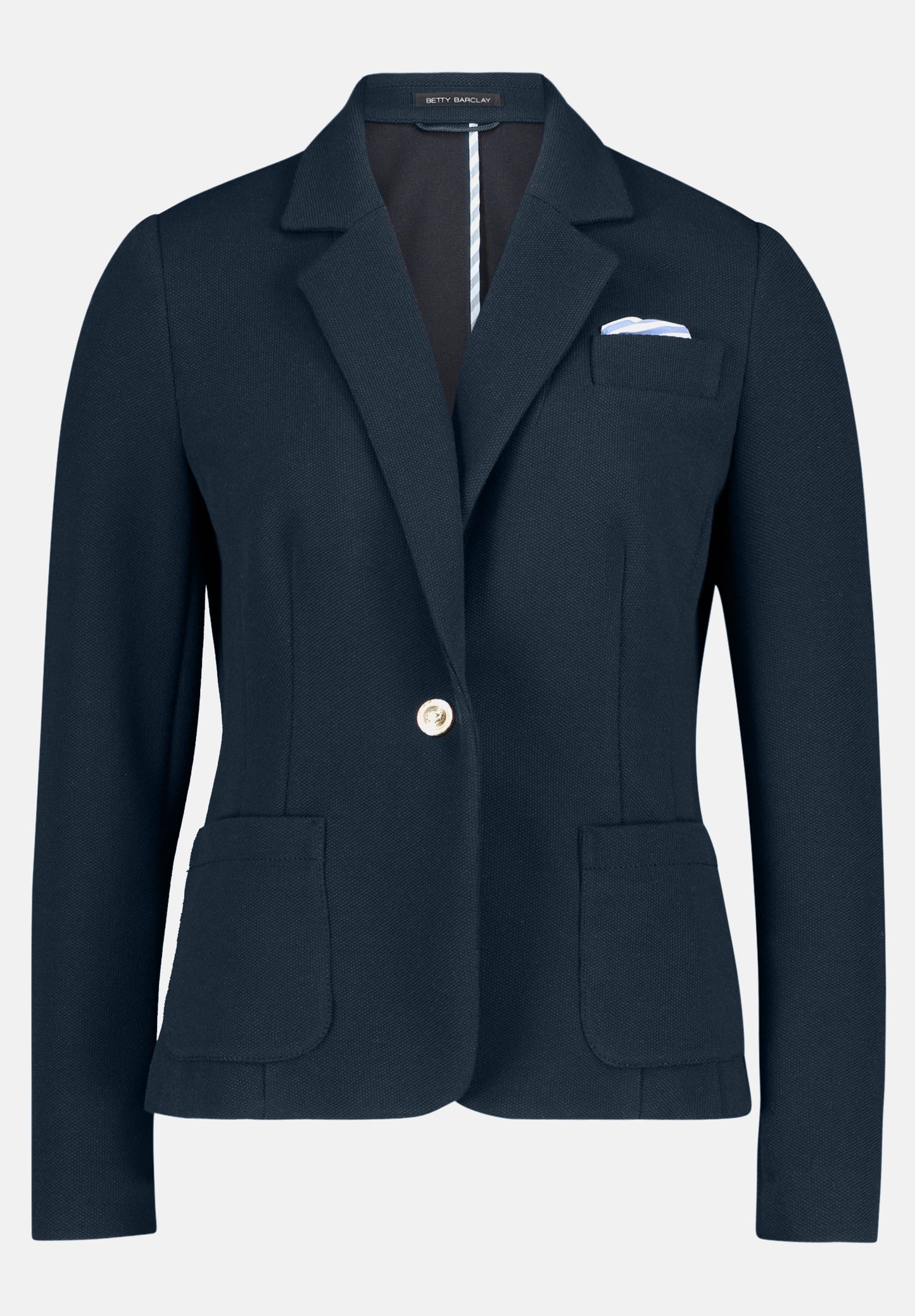 Single Breasted Blazer with Pocket Square