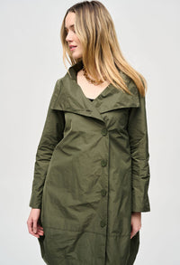 Memory Buttoned Cocoon Coat