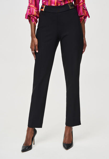 High-Rise Slim-Fit Trousers