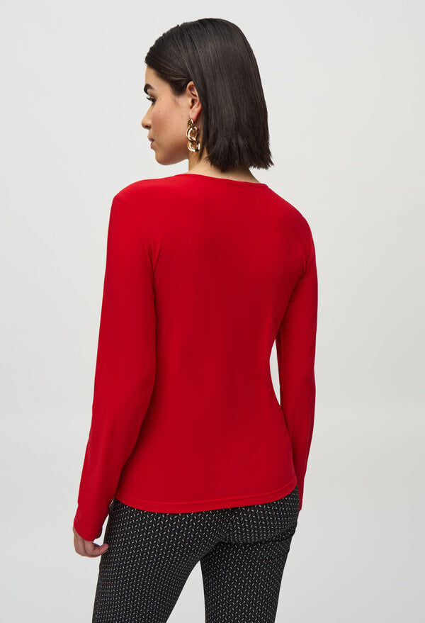 Mesh Round Neck Long Sleeve Top