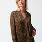 V-neck Animal Print Top