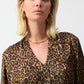 V-neck Animal Print Top