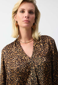 V-neck Animal Print Top