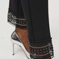 Slim Ankle-length Trousers With Jewels And Lace Trim