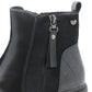 Croc Detail Heeled Ankle Boot