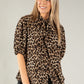 Leopard Print Tie Neck Blouse