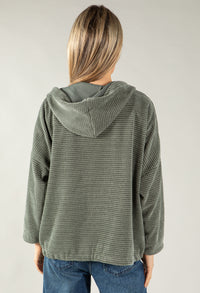 Soft Touch Ribbed Hoodie