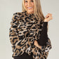 Leopard Print Scarf with Foil Detailing