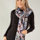 Swirl Print Foil Scarf