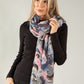 Swirl Print Foil Scarf