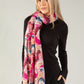 Swirl Print Foil Scarf