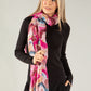 Swirl Print Foil Scarf