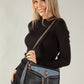 Multi Pocket Faux Leather Cross Body Bag