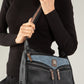 Multi Pocket Faux Leather Cross Body Bag