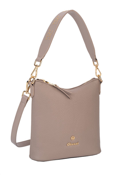 Multi Strap Faux Leather Shoulder Bag