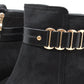 Golden Buckle Wedge Boot