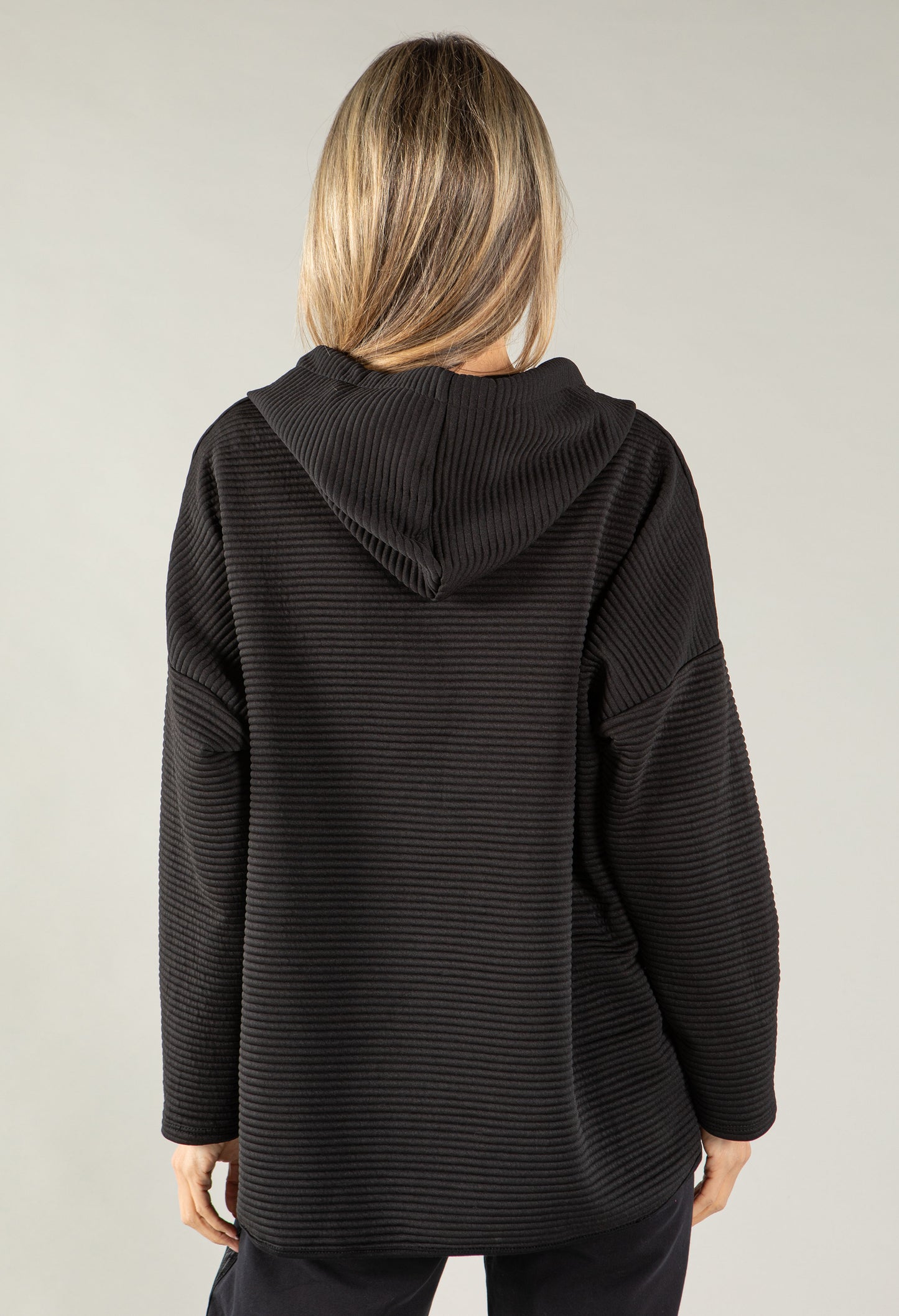 Ribbed Zip Hoodie