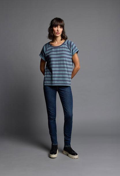 Celin Round Neck Stripe T-Shirt