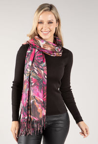 Artistic Floral Print Scarf