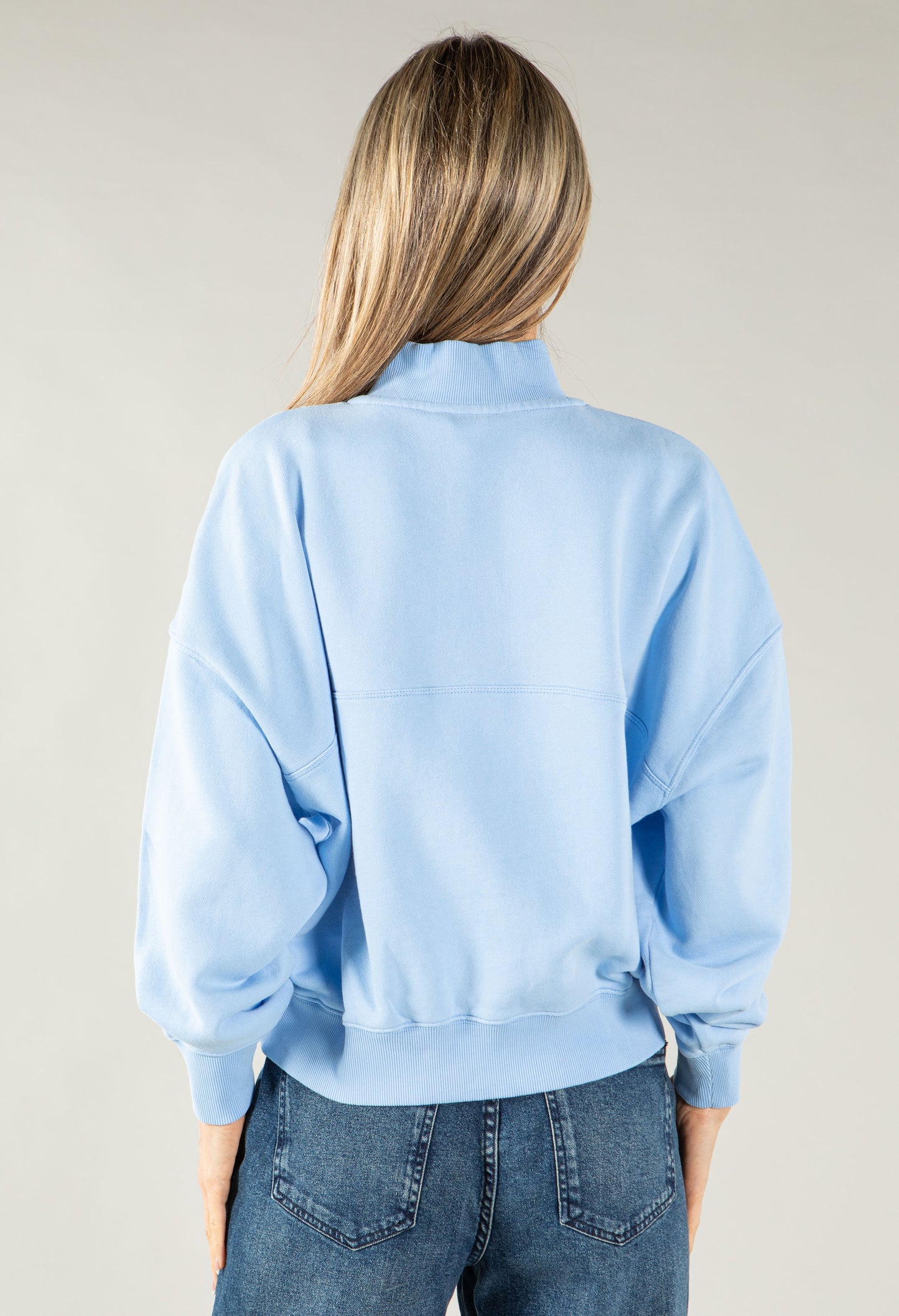 Half Zip Relaxed Sweatshirt