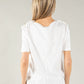 Boat Neck Button Shoulder T-Shirt