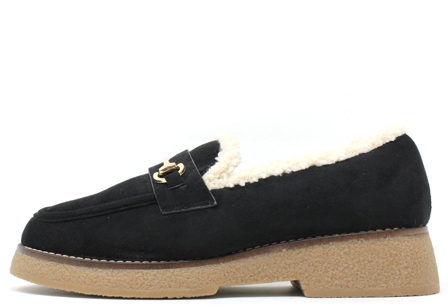 Teddy Lined Faux Suede Loafers