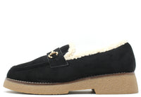 Teddy Lined Faux Suede Loafers