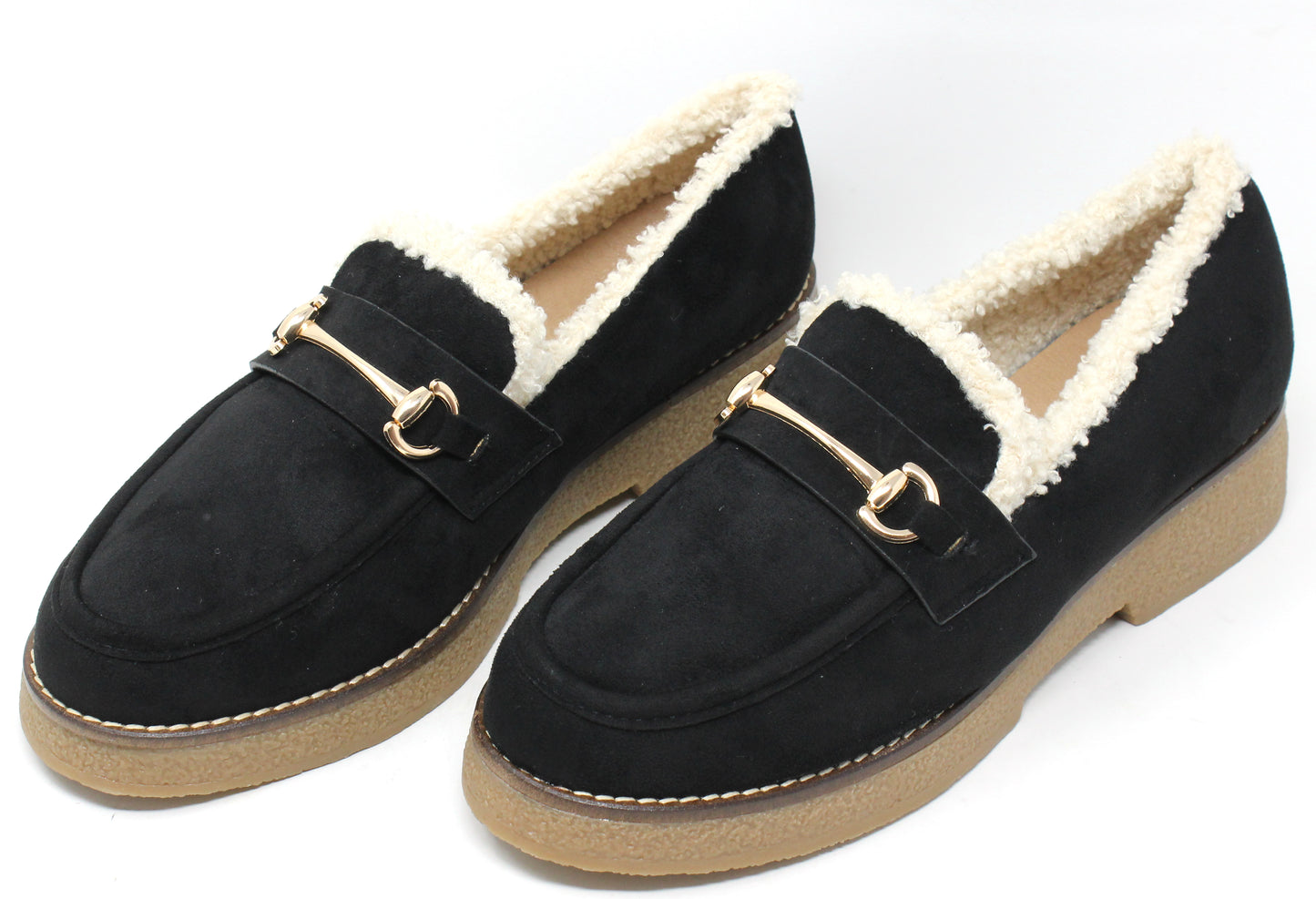 Teddy Lined Faux Suede Loafers