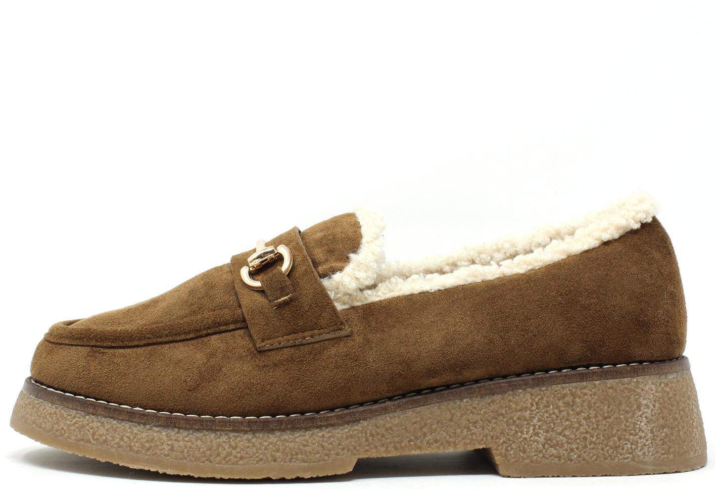 Teddy Lined Faux Suede Loafers