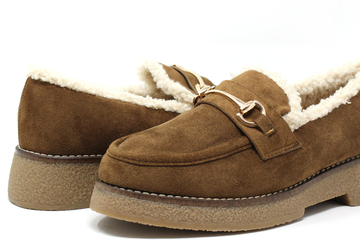 Teddy Lined Faux Suede Loafers