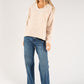 Cord Embellished V Neck Sweatshirt